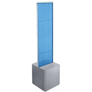 53 in. H x 13.5 in. W 2-Sided Pegboard Floor Display on Silver Studio Base