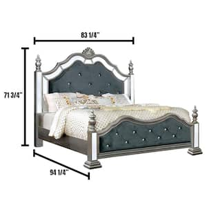 Azha in Silver California King Bed