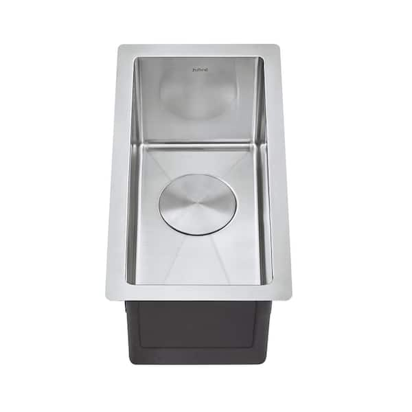 ZUHNË Modena 16 Gauge Stainless Steel 10 in. Undermount Bar Sink