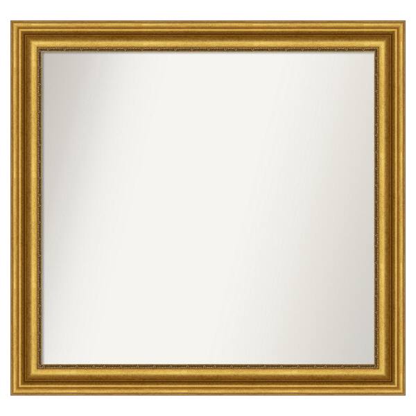 Amanti Art Parlor Gold 39.75 in. W x 37.75 in. H Custom Non-Beveled Recycled Polystyrene Framed Bathroom Vanity Wall Mirror