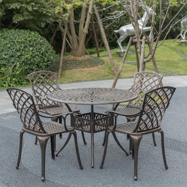 Aluminium bistro discount set 4 chairs