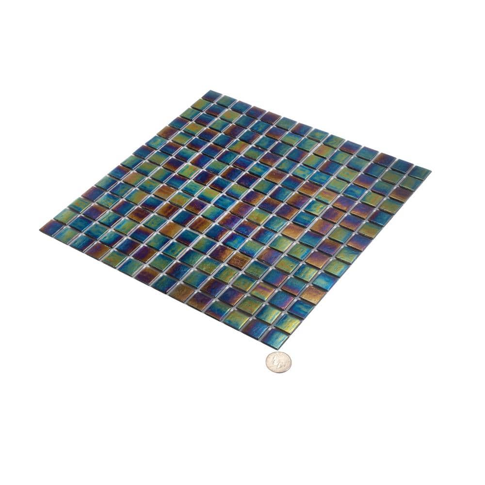 Nacreous 12" x 12" Iridescent Glass Mosaic Tile