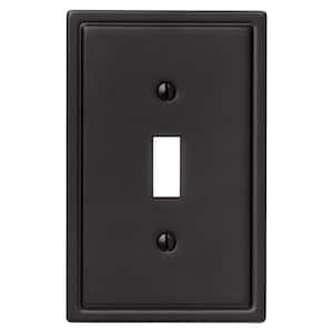 Sinclair Insulated 1-Gang Matte Black Toggle Stamped Steel Wall Plate