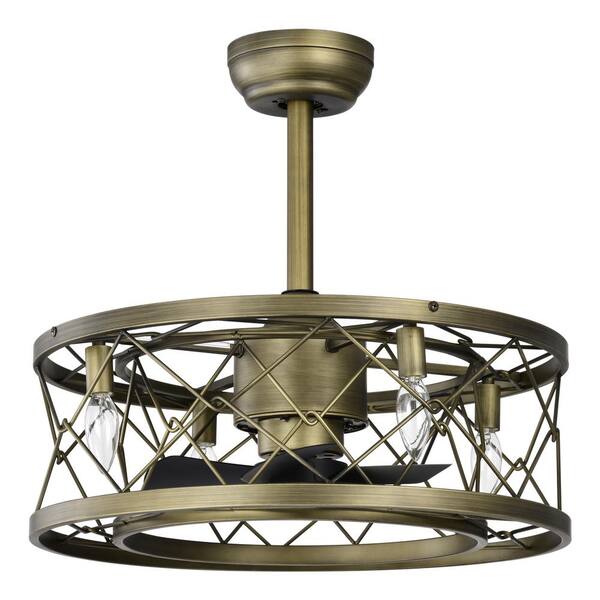 Nestfair 20 in. Enclosed Modern Indoor Bronze Ceiling Fan with Remote