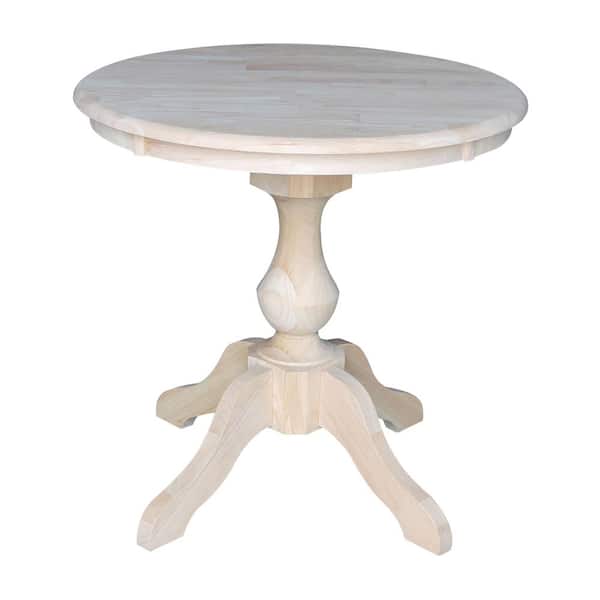 International Concepts Sophia 30 in. Unfinished Round Solid Wood Pedestal Table