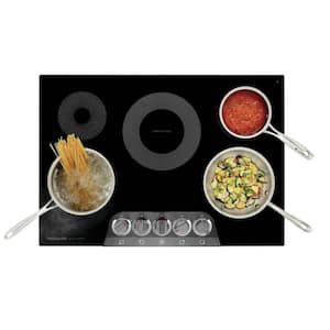 Gallery 30 in. Radiant Electric Cooktop in Stainless Steel with 5 Burner Elements, including Dual Burner