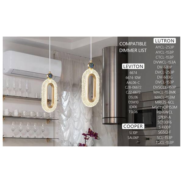 ZHLWIN Home Lighting ‎6-Watt 2-Lights Gold Dimmable Integrated LED