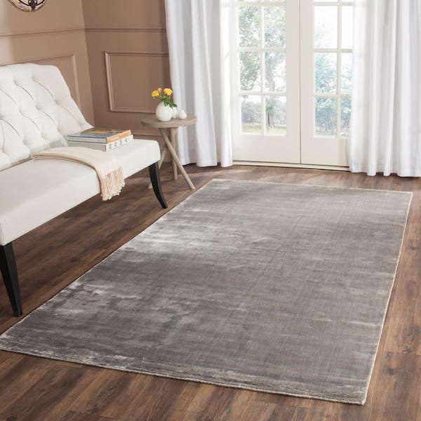 Mirage 10 ft. x 14 ft. Steel Distressed Striped Area Rug