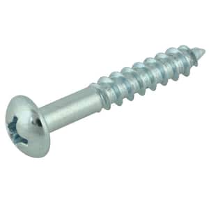 #8 x 2 in. Phillips Round Head Zinc Plated Wood Screw (3-Pack)