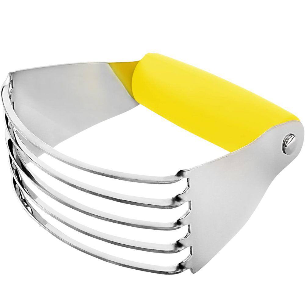 Yellow Stainless Steel 5-Blade Pastry Dough Blender