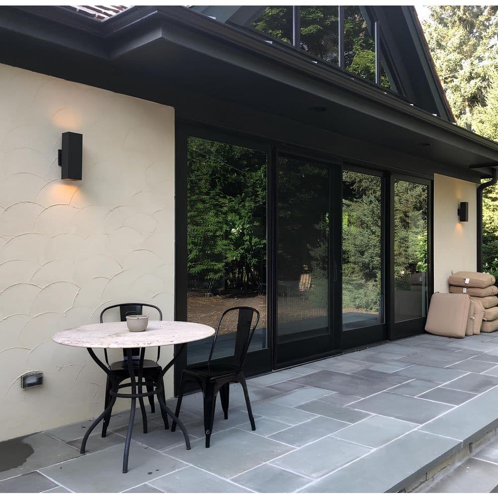 Matte Black Aluminum Rectangular Outdoor Wall Lantern 4.75-inch