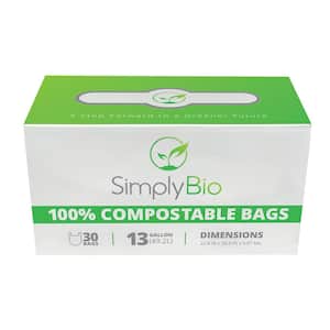 13 Gal. Eco-Friendly Biodegradable Compostable Trash Bags Heavy-Duty with Handle