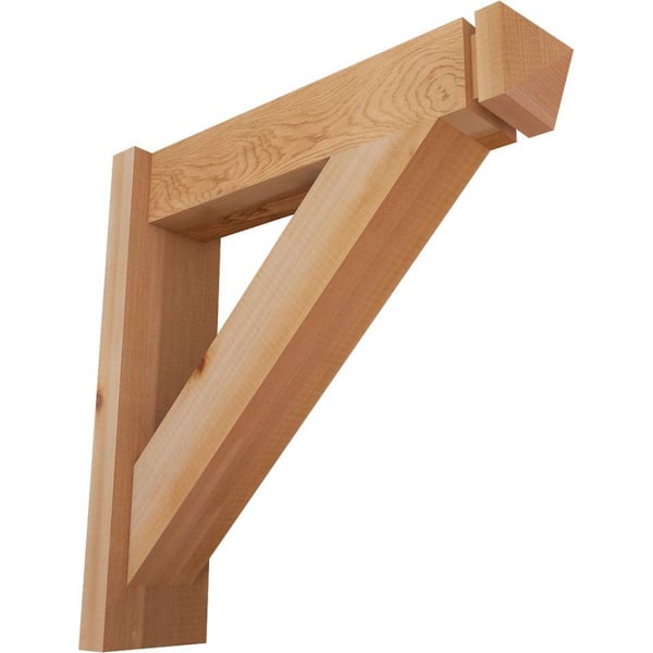 Ekena Millwork 6 in. x 22 in. x 22 in. Western Red Cedar Traditional Arts and Crafts Smooth Outlooker