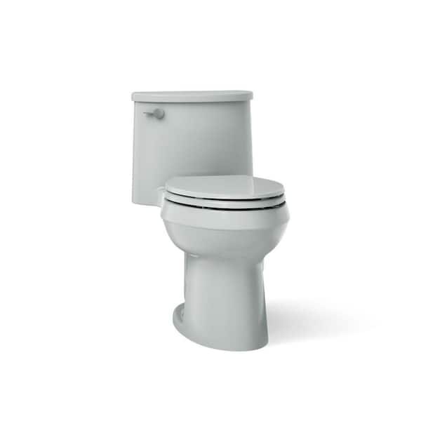 Adair 12 in. Rough In 1-Piece 1.28 GPF Single Flush Elongated Toilet in Ice Grey Seat Included