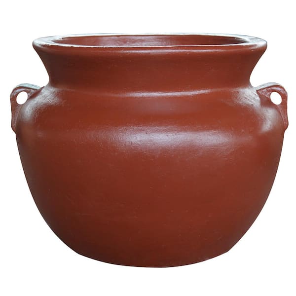 Ceramic Plant Pot With Handles Terracotta Planter Clay Flower Garden Pot 