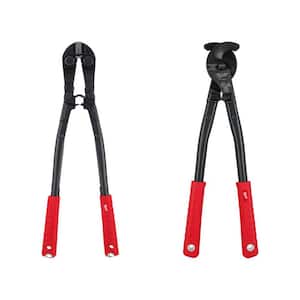 18 in. Bolt Cutter with 3/8 in. Maximum Cut Capacity with 17 in. Utility Cable Cutter (2-Piece)