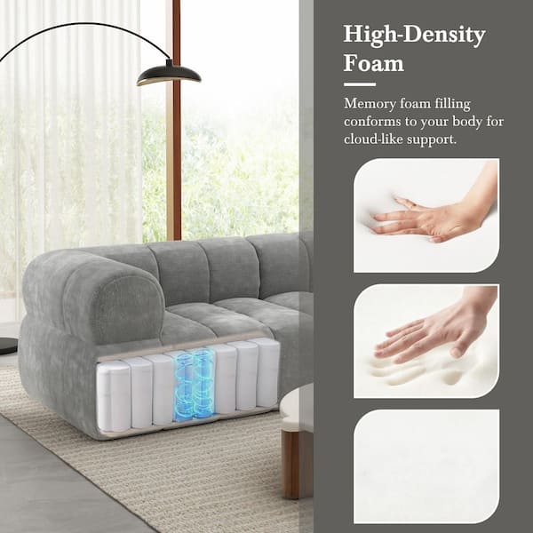 CHRISTOPHER KNIGHT HOME Finn Modern 122 in. Polyester Upholstery L