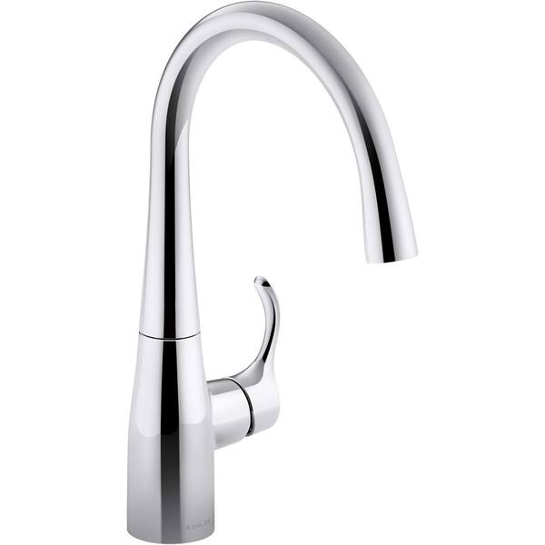 KOHLER Staccato 18 Gauge Stainless Steel 20 in. 1-Hole Drop-in Bar Sink with Simplice Faucet