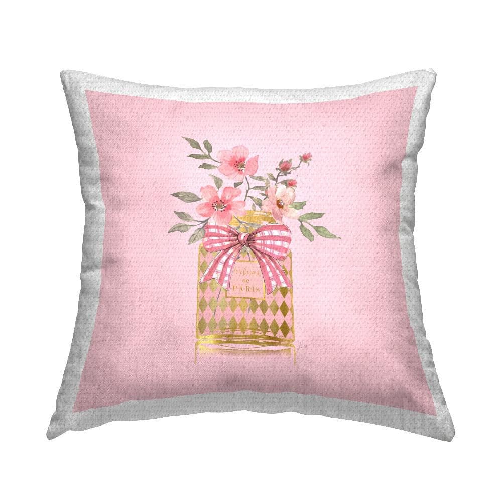 Perfume Bouquet Florals Pink Square Outdoor Throw Pillow price history on PriceWatchPro