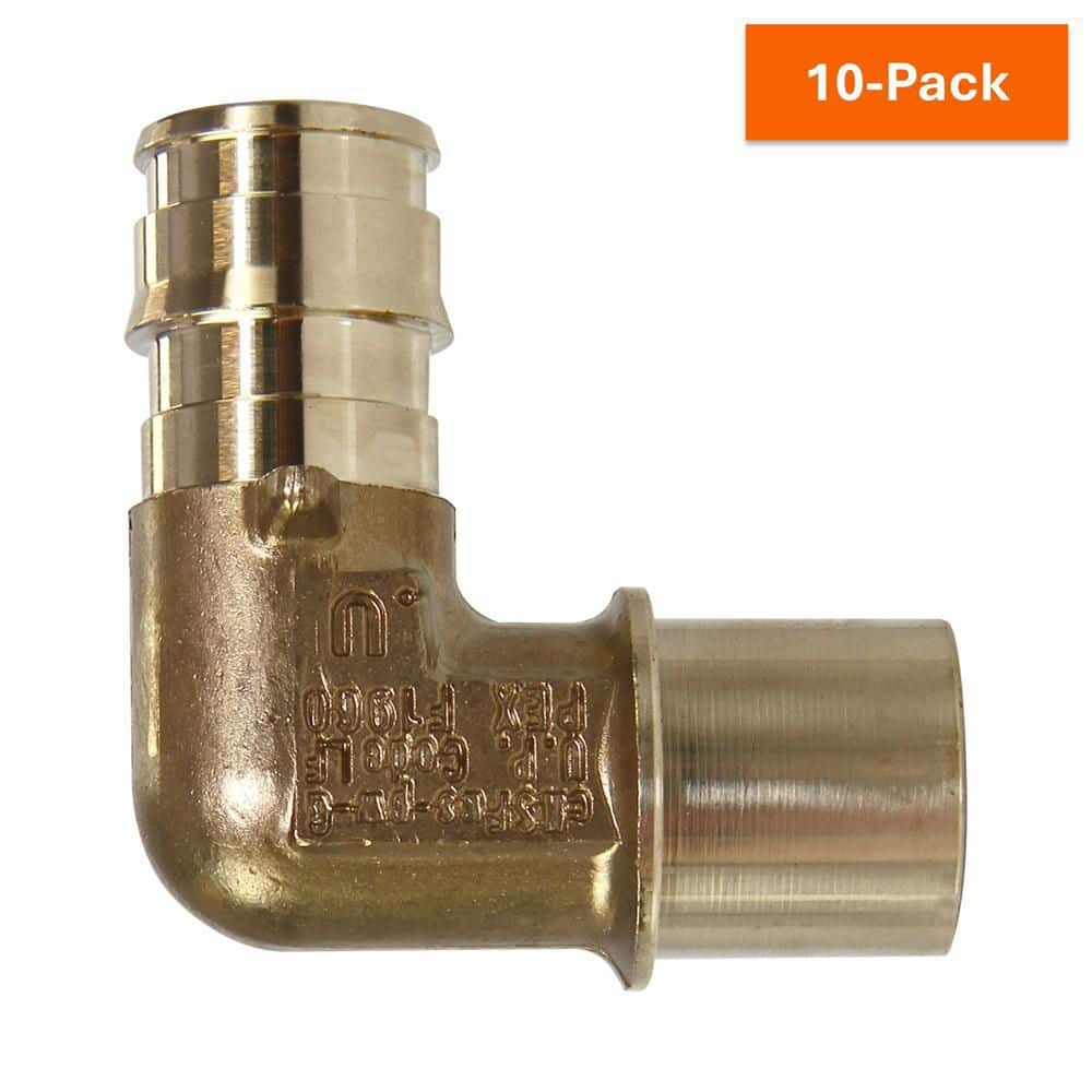 ProPEX 1/2 in. PEX-A Expansion Barb x 1/2 in. Male CU Lead-Free Brass 90-Degree Sweat Elbow (10-Pack) price history on PriceWatchPro