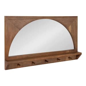Andover 36.00 in. W x 22.00 in. H Rectangle Wood Brown Framed Transitional Functional Mirror