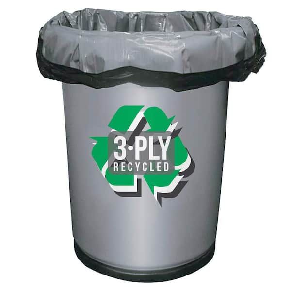 Aluf Plastics 20-30 Gallon Trash Bags - 1.25 Mil (eq) Black Trash Can Liners - 30 x 36 - Pack of 100 - for Contractor