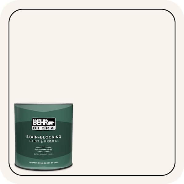 BEHR ULTRA 1 qt. #PR-W13 Crystal Cut Extra Durable Semi-Gloss Enamel Interior Paint & Primer