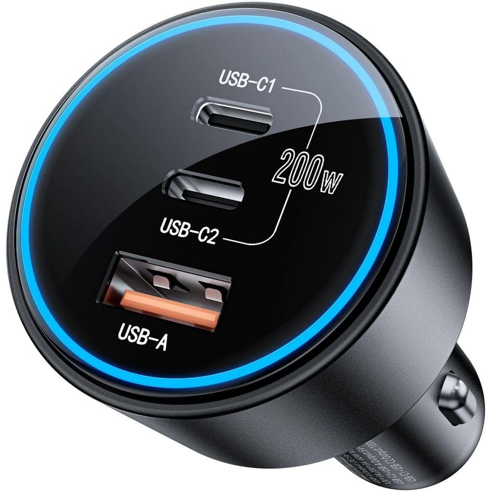100w cigarette charger OBJLGEV USB C Car Charger Fast Charging 200W Dual PD 100W Type C Cigarette Lighter Adapter for iPhone Galaxy MacBook Laptop