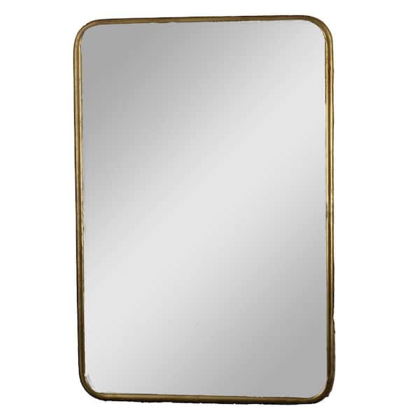 HomeRoots Victoria Modern Gold Edge Wall Mirror by Unknown Wooden Wall Art