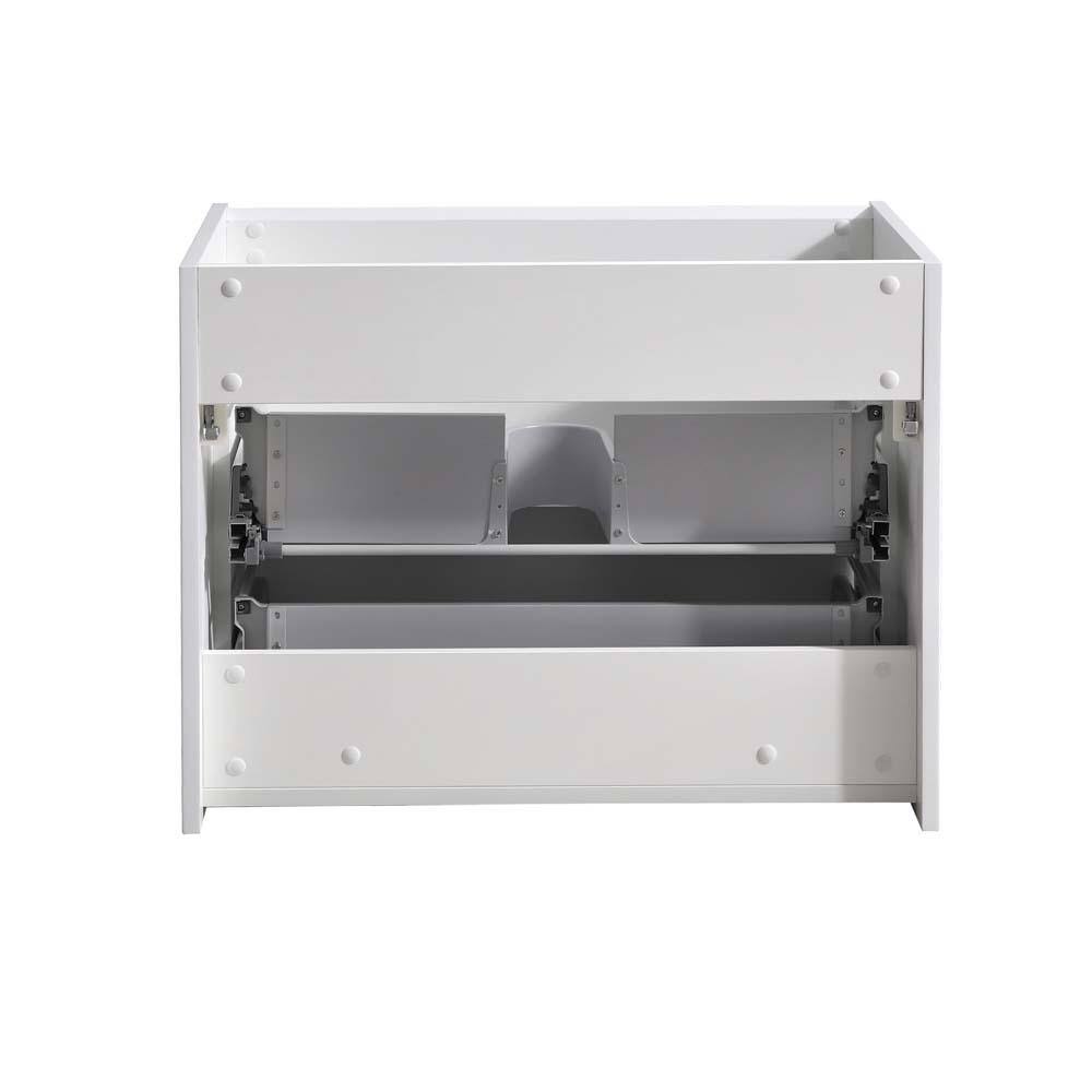 Glossy White 30" Wall-Mounted Modern Bathroom Vanity Cabinet