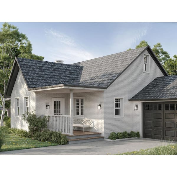 Macstreet 9 In. 1-Light Matte Black Modern Outdoor Wall Lantern with Clear Glass