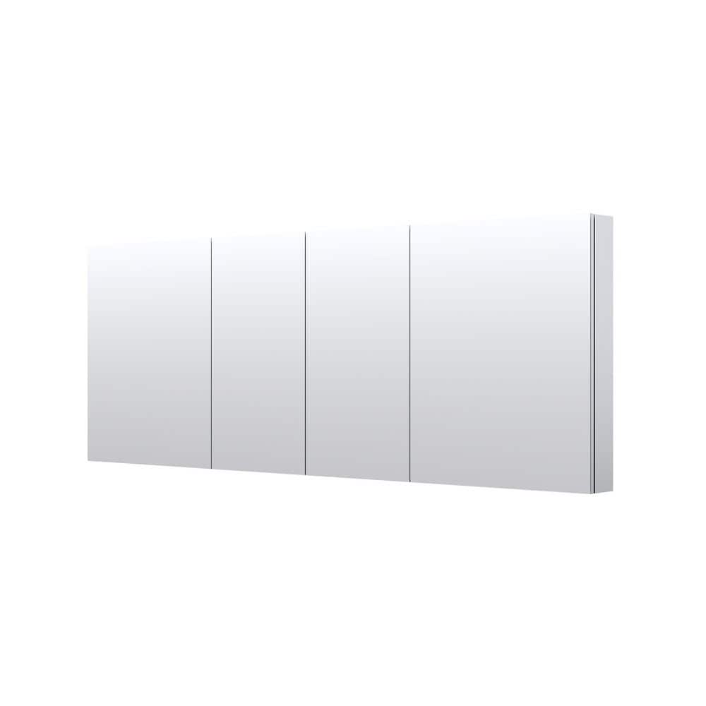 Combo 80 in. W x 30 in. H Rectangular Recess/Surface Mount Frameless Medicine Cabinet with Mirror, Soft Close Door price history on PriceWatchPro