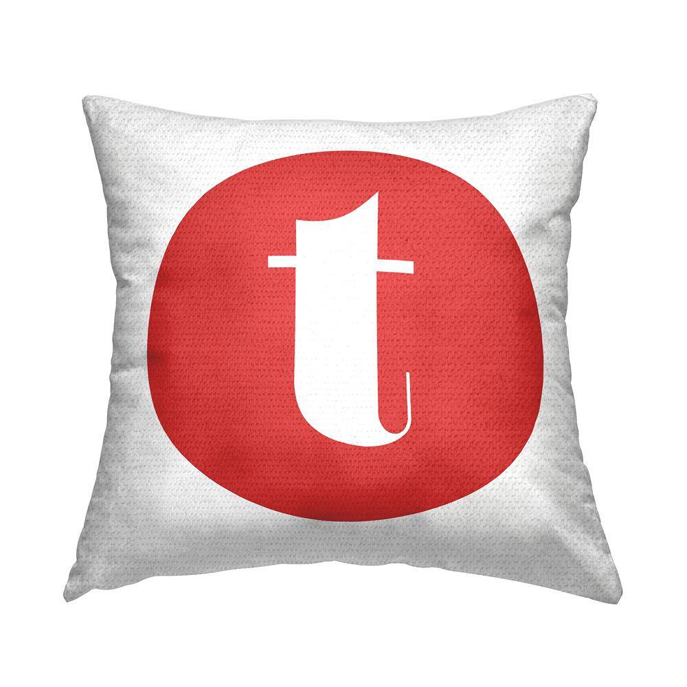 Red Initial T Square Outdoor Throw Pillow price history on PriceWatchPro