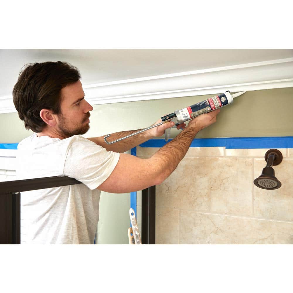White 10oz Paintable Silicone Kitchen & Bath Sealant