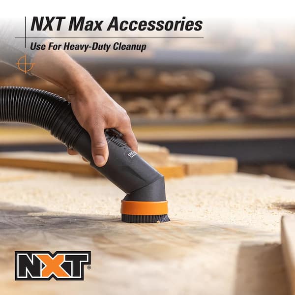 RIDGID - 2-1/2 in. NXT Max Locking Rotating Dusting Brush Accessory Shop Vacuum Attachment for RIDGID NXT Wet Dry Vacs