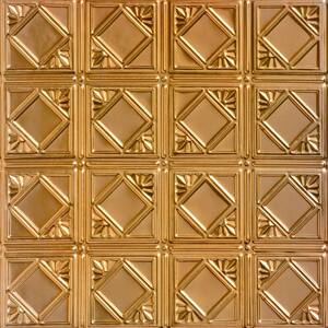 Carnivale Lincoln Copper 2 ft. x 2 ft. Decorative Tin Style Nail Up Ceiling Tile (24 sq. ft./case)