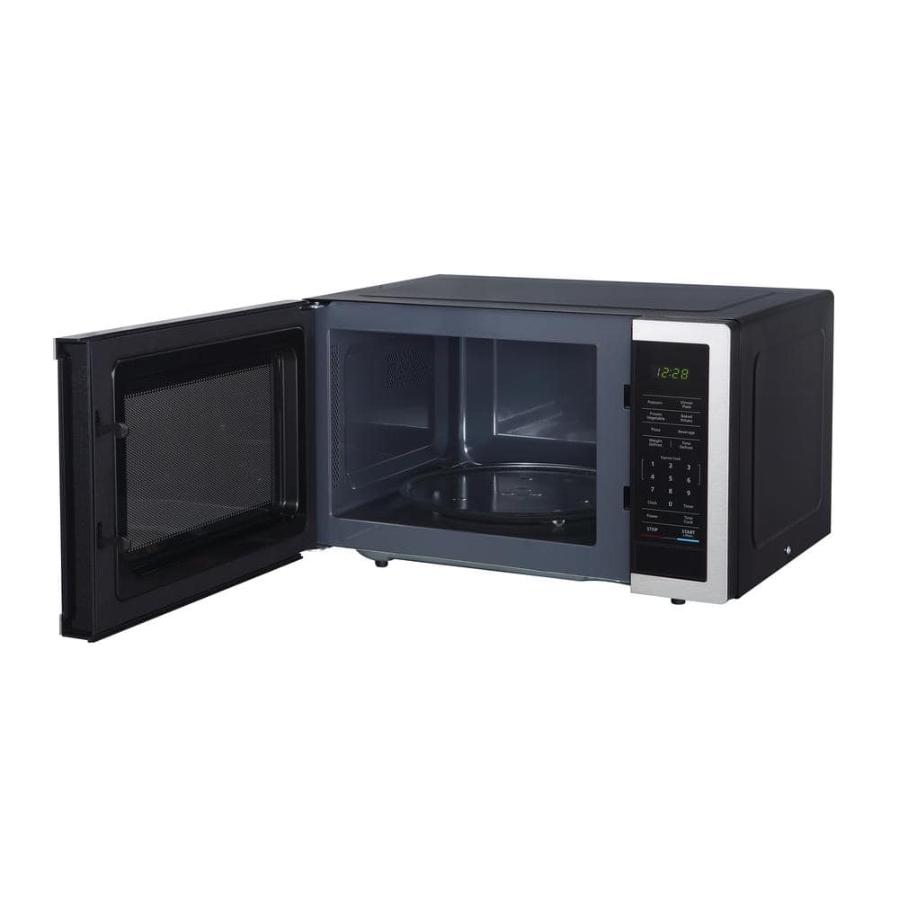 Magic Chef 0.9 cu ft Countertop Microwave Ovens in Stainless Steel