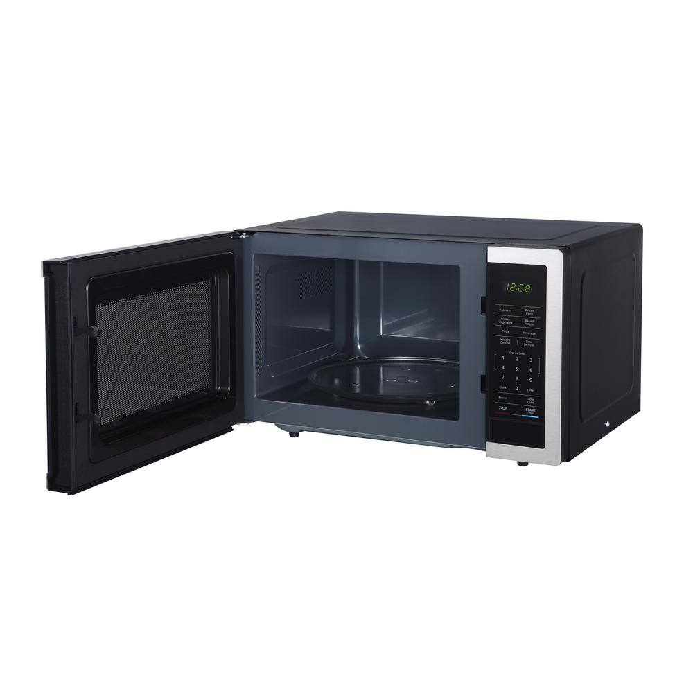 Magic Chef 0.9 cu ft Countertop Microwave Ovens in Stainless Steel