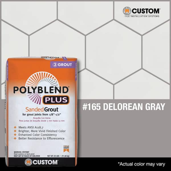 Polyblend Plus #165 Delorean Gray 25 lb. Sanded Grout