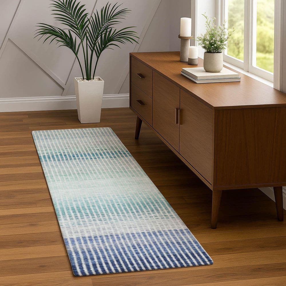Chantille Machine Washable Indoor/Outdoor Abstract ACN2313 Blue 2 ft. 3 in. x 7 ft. 6 in. Runner Rug price history on PriceWatchPro