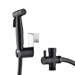 Non-Electric Bidet Attachment in Black Handheld Sprayer(T-Valve) Toilet Attachment Sprayers