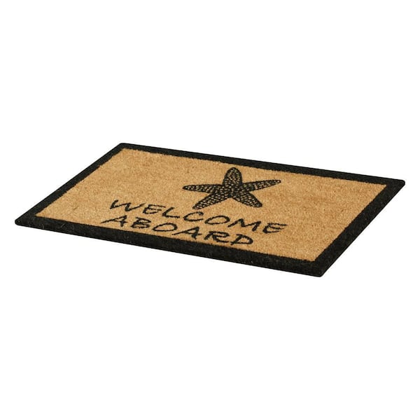 Seaside Shell Shack 18 in. X 30 in. Welcome Aboard Doormat