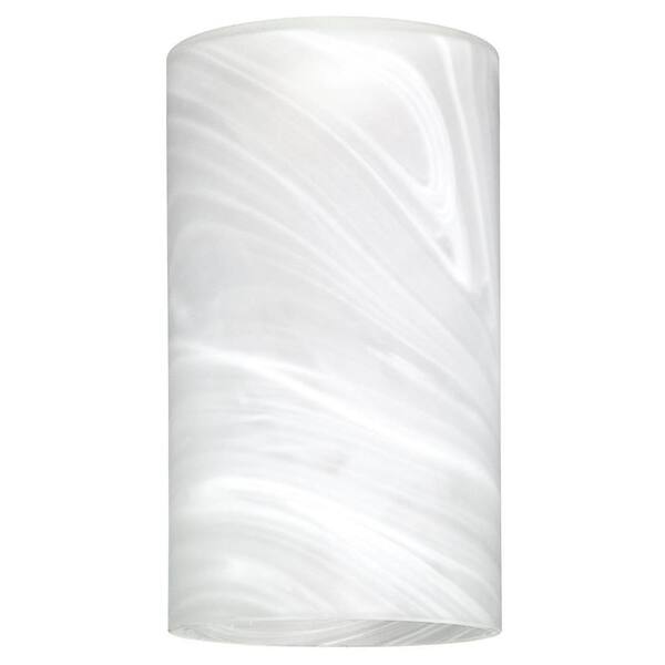 Westinghouse 7-7/8 in. Hand-Blown White Alabaster Large Cylinder Shade with 2-1/4 in. Fitter and 4-5/8 in. Width