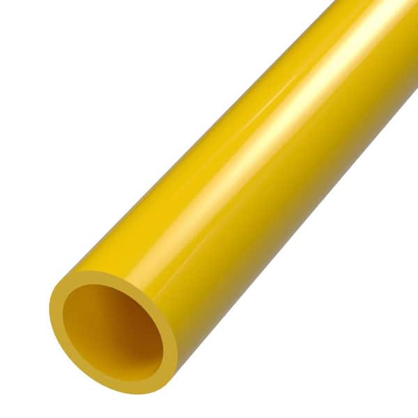 1-1/4 in. x 5 ft. Yellow Furniture Grade Schedule 40 PVC Pipe (2-Pack)