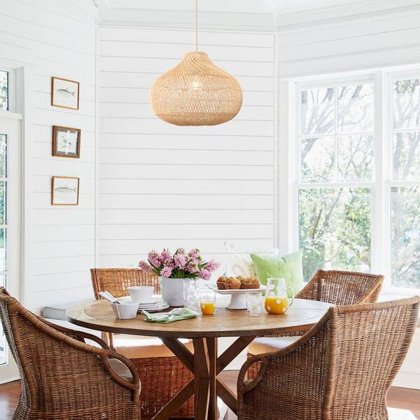 thumbnail image 2 of 13'' Handwoven Rattan Pendant Light ¨C Asian Farmhouse Style, LNC– LNC HOME 2 of 13