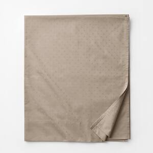Legends Luxury Dot Cobblestone 500-Thread Count Cotton Sateen Full Flat Sheet