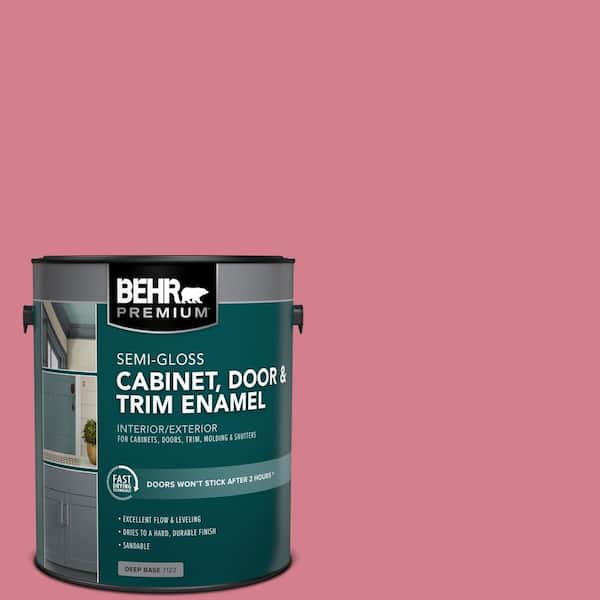 BEHR PREMIUM 1 gal. #P140-4 I Pink I Can Semi-Gloss Enamel Interior/Exterior Cabinet, Door & Trim Paint