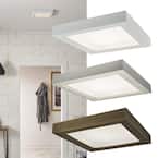 Roomside Decorative 110 CFM Ceiling Bathroom Exhaust Fan with Square LED Panel and Easy Change Trim, ENERGY STAR
