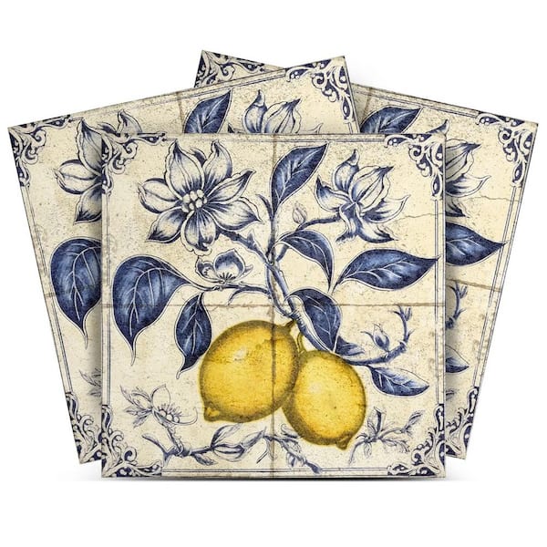 MI ALMA White, Yellow, Blue and Beige L24 8 in. x 8 in. Vinyl Peel and Stick Tile (24 Tiles, 10.67 sq. ft./pack)