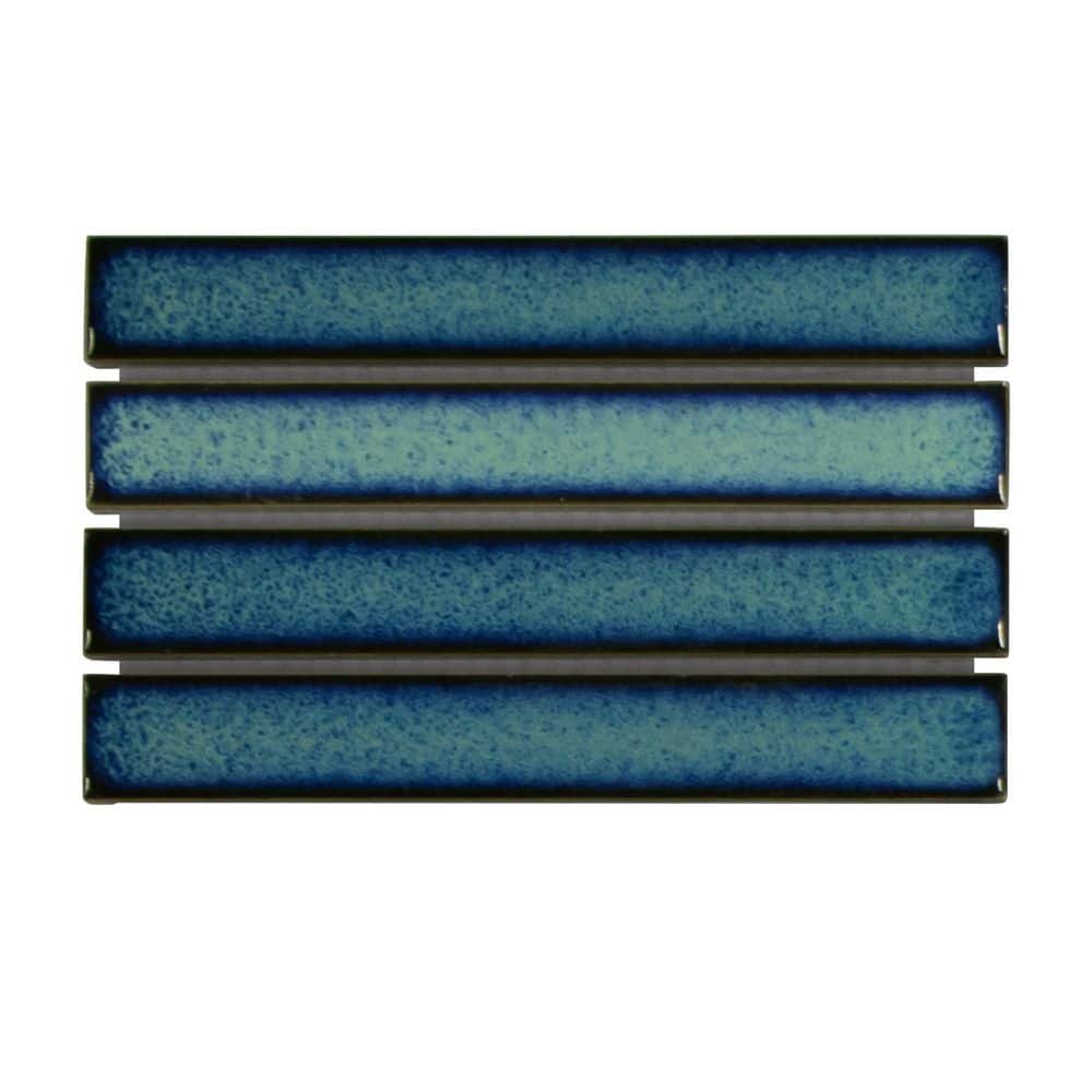 Stacked Mixed Blue 6 in. x 6 in. Glossy Porcelain Floor and Wall Mosaic Tile Kit Kat Finger Tile (0.25 sq. ft. /Case) price history on PriceWatchPro